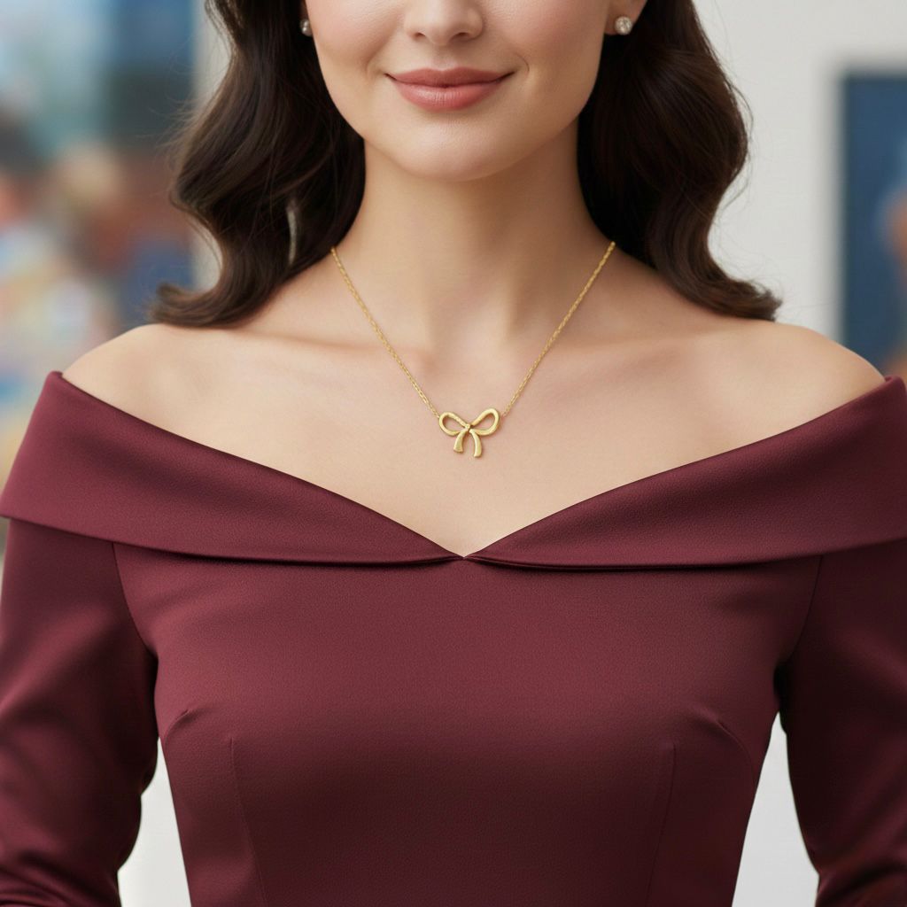 The bow necklace